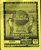 Black Sabbath / Pantera / System of a Down on Jan 6, 1999 [110-small]
