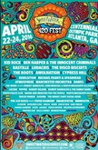 420 Fest - Atlanta, Georgia 2016, tags: Michael Franti & Spearhead, Ludacris, Robert DeLong, Ben Harper & The Innocent Criminals, Atlanta, Georgia, United States, Gig Poster, Centennial Olympic Park - Atlanta, Georgia - Ben Harper & The Innocent Criminals / Michael Franti & Spearhead / Ludacris / Robert DeLong on Apr 24, 2016 [380-small]