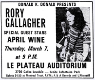 Rory Gallagher / April Wine on Mar 7, 1974 [487-small]