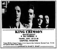King Crimson / Octobre on Sep 20, 1973 [519-small]