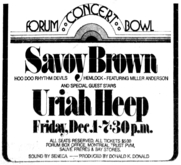 Savoy Brown / Uriah Heep / Hoo Doo Rhythm Devils / Hemlock on Dec 1, 1972 [748-small]