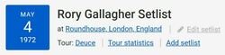 Rory Gallagher / vinegar joe / Smith Perkins And Smith on May 4, 1972 [213-small]