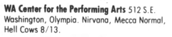 Nirvana / Mecca Normal / Hell Cows on Aug 13, 1989 [482-small]