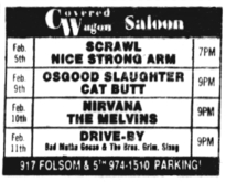 Melvins / Nirvana / Amorphous Head on Feb 10, 1989 [580-small]