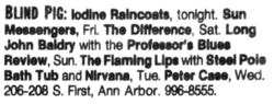 The Flaming Lips / Steelpole Bathtub / Nirvana on Oct 3, 1989 [631-small]
