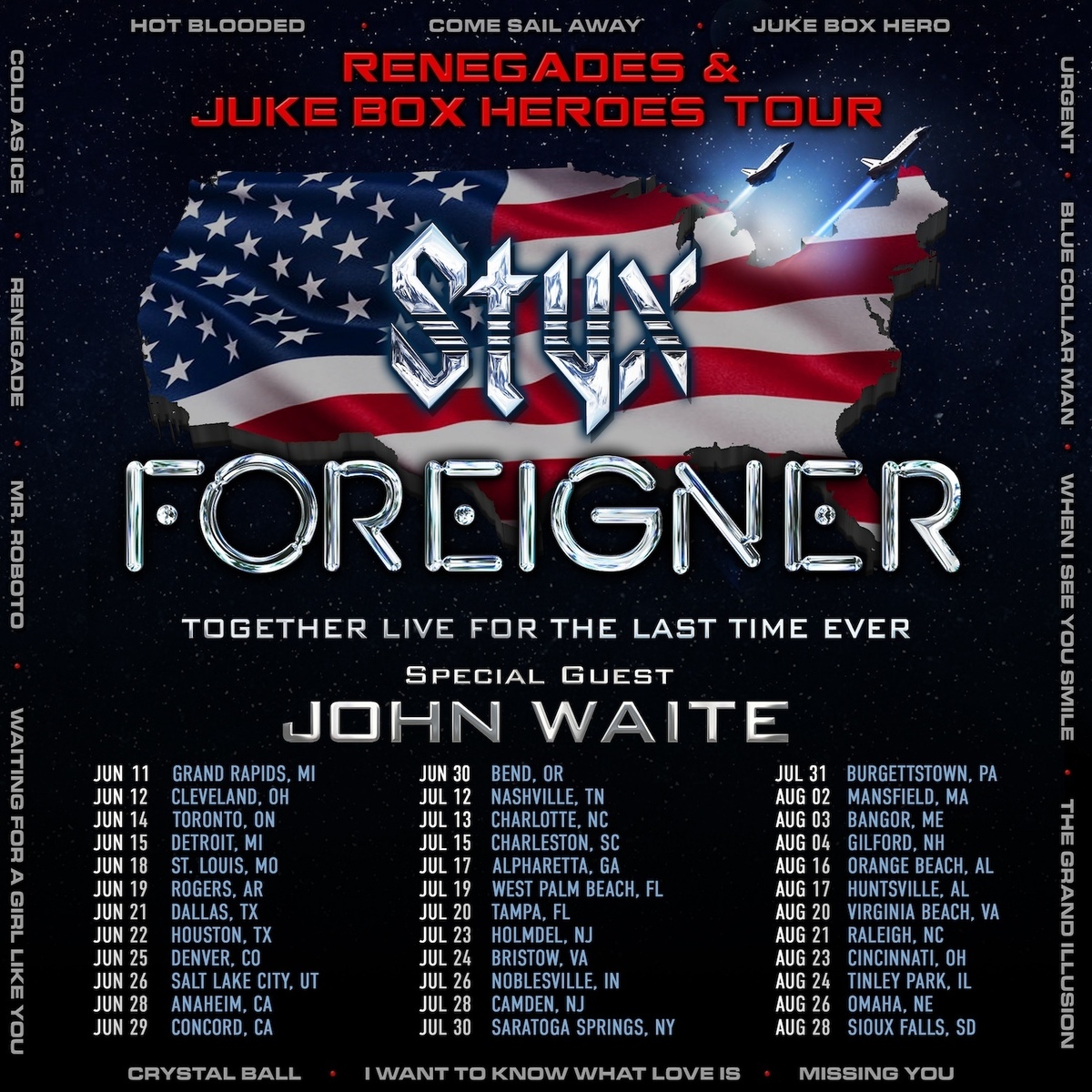 John Waite Concert & Tour History (Updated for 2024) Concert Archives