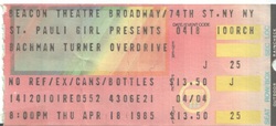 Bachman-Turner Overdrive / Dave Mason on Apr 18, 1985 [452-small]