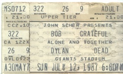Bob Dylan/Grateful Dead / Bob Dylan / Grateful Dead on Jul 12, 1987 [189-small]