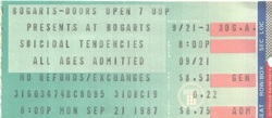 Suicidal Tendencies / Sacred Denial / Excel on Sep 21, 1987 [197-small]