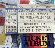 Family Values Tour - 1999, tags: Staind, Run-D.M.C., Filter, The Crystal Method, Limp Bizkit, Mobb Deep, Lil' Kim, Long Island, New York, United States, Ticket - The Family Values Tour on Oct 2, 1999 [003-small]