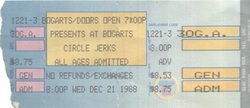 Circle Jerks / Nine Pound Hammer on Dec 21, 1988 [416-small]