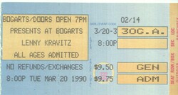 Lenny Kravitz / Tracy Chapman on Mar 20, 1990 [593-small]