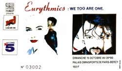 tags: Eurythmics, Paris, Île-de-France, France, Ticket, Palais Omnisports de Paris-Bercy - Eurythmics on Oct 15, 1989 [754-small]