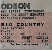 Big Country / The Prime Movers on Mar 25, 1986 [880-small]