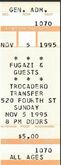 Fugazi / Dub Narcotic Sound System / The Warmers on Nov 5, 1995 [945-small]