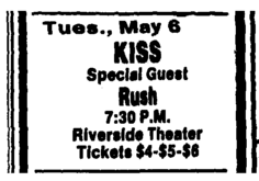 KISS / Rush on May 6, 1975 [455-small]