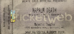 Napalm Death / Melvins / Melt-Banana on Apr 20, 2016 [570-small]