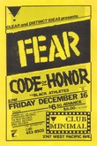 Fear / Code of Honor / The Black Athletes on Dec 16, 1983 [562-small]