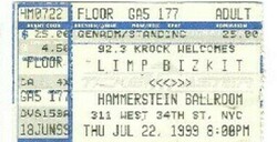 Limp Bizkit Tour - 1999, tags: Limp Bizkit, New York, New York, United States, Ticket - Limp Bizkit on Jul 22, 1999 [809-small]