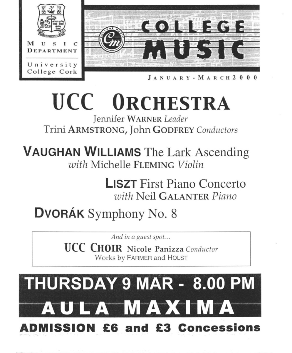Concert History of Aula Maxima Hall University College Cork Cork