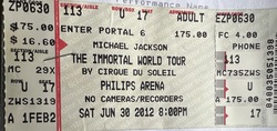 tags: Michael Jackson THE IMMORTAL Tour by Cirque du Soleil, Atlanta, Georgia, United States, Ticket, Philips Arena - Cirque Du Soleil's Michael Jackson the Immortal on Jun 30, 2012 [770-small]