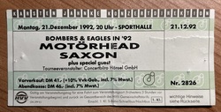 Motörhead / Saxon / Rage on Dec 21, 1992 [833-small]