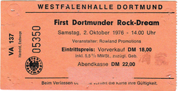 1. Dortmunder Rock Dream Festival on Oct 2, 1976 [883-small]