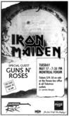 Iron Maiden / Guns N' Roses on May 17, 1988 [750-small]