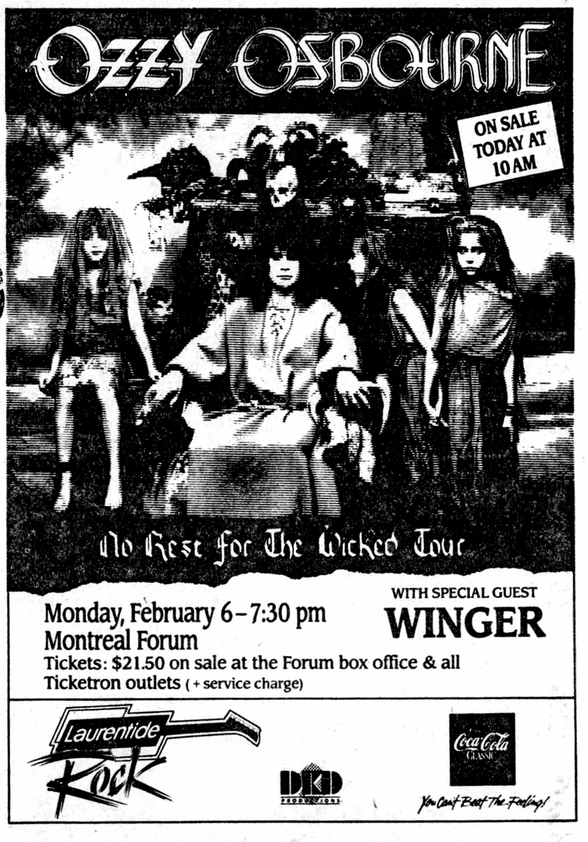 ozzy osbourne concert archive
