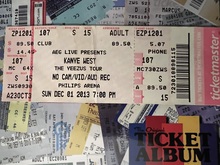 TICKET: Kanye West 🎤 Yeezus Tour (2013), tags: Kanye West, Kendrick Lamar, Atlanta, Georgia, United States, Ticket, State Farm Arena - Atlanta, GA - Kanye West / Kendrick Lamar on Dec 1, 2013 [817-small]