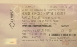 Marcus Miller / Wayne Shorter / Herbie Hancock / Eric Lignini Trio on Jul 18, 2011 [696-small]