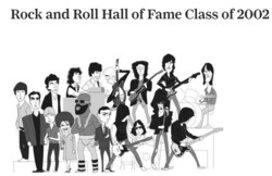 Rock and Roll Hall of Fame Induction Ceremony (2002), tags: Brian Setzer, Sam Moore, Jewel, Talking Heads, isaac hayes, Green Day, Tom Petty And The Heartbreakers, brenda lee, Dave Grohl, Rob Thomas, Paul Schaffer, New York, New York, United States, Gig Poster, Advertisement, Waldorf-Astoria Hotel - New York City - 17th Annual Rock & Roll Hall of Fame Induction Ceremony 2002 on Mar 18, 2002 [299-small]