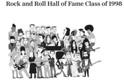 Rock and Roll Hall of Fame Induction Ceremony (Class of 1998), tags: Jimmy Buffett, Paul Schaffer, Sheryl Crow, Lloyd Price, John Popper, Shania Twain, Santana, The Mamas & the Papas, John Fogerty, Eagles, Stevie Nicks, Allen Toussaint, Fleetwood Mac, Lindsey Buckingham, Tony Rich, Robbie Robertson, New York, New York, United States, Gig Poster, Advertisement, Waldorf-Astoria Hotel - New York City - 13th Annual Rock & Roll Hall of Fame Induction Ceremony 1998 on Jan 13, 1998 [336-small]