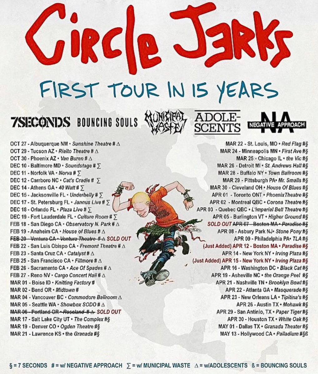 Circle Jerks Announce First North American Tour in 15 Years