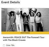 Aerosmith / The Black Crowes / THIS SHOW IS POSTPONED on Oct 14, 2023 [287-small]