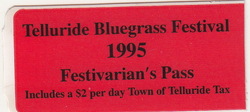 The 22nd Annual Telluride Bluegrass Festival on Jun 15, 1995 [445-small]