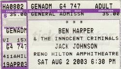 Ben Harper / Jack Johnson on Aug 2, 2003 [457-small]