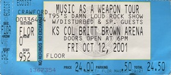 Disturbed / Drowning Pool / Adema / Stereomud / Systematic on Oct 12, 2001 [555-small]