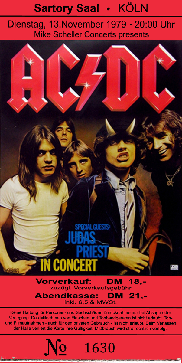 AC/DC's 1979 Concert & Tour History | Concert Archives