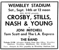 Crosby Stills Nash & Young / Joni Mitchell, Tom Scott & The L.A. Express / The Band / Jessie Colin Young on Sep 14, 1974 [989-small]