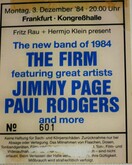 tags: The Firm, Frankfurt am Main, Hesse, Germany, Ticket, Kongreßhalle - The Firm on Dec 3, 1984 [111-small]