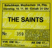 tags: The Saints, Frankfurt am Main, Hesse, Germany, Ticket, Batschkapp - The Saints on Nov 18, 1986 [121-small]