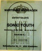 tags: Sonic Youth, Wiesbaden, Hesse, Germany, Ticket, Wartburg - Sonic Youth on May 29, 1986 [142-small]