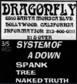 System of a Down / Tree / Naked Truth / Spank on Mar 5, 1997 [158-small]