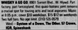 System of a Down / Spineshank / The Other / 57 Crown / IGR on Apr 30, 1997 [168-small]