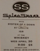 System of a Down / Spineshank / The Other / 57 Crown / IGR on Apr 30, 1997 [169-small]