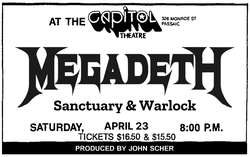 Megadeth / Sanctuary / Warlock on Apr 23, 1988 [352-small]