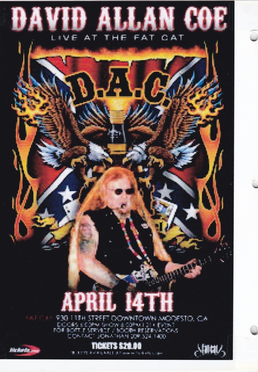 David Allan Coe Concert & Tour History Concert Archives