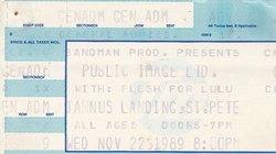 Public Image Ltd. / Flesh for Lulu on Nov 22, 1989 [140-small]