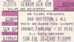 Bad Religion / All / My Name on Jul 26, 1992 [162-small]